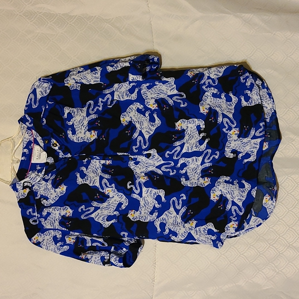The art of Anthropologie Blue Shirt